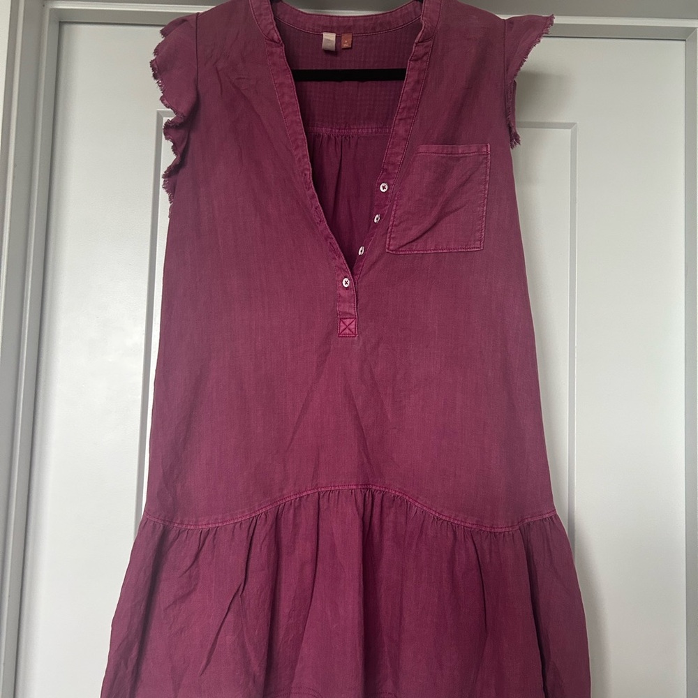 Pilcro flutter sleeve dress in Sm